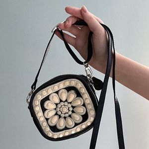Brighton Leather Bag with flower beaded embellishment